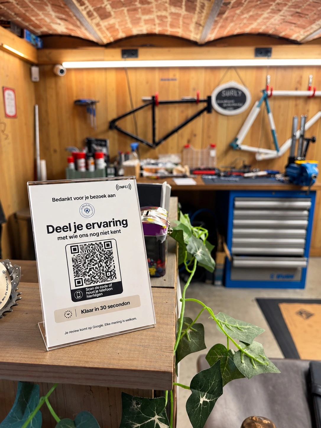 Sterrenwacht-display in de werkplaats van De Groote Plattoo